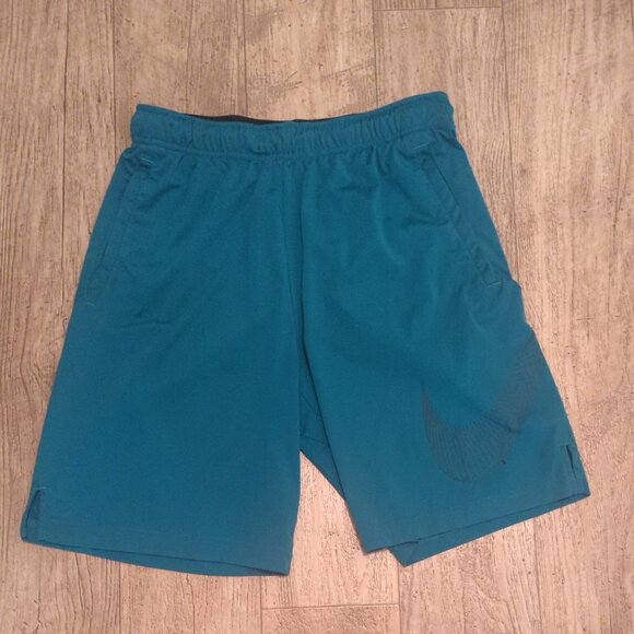 Nike Mens Medium Green Athletic Shorts Swoosh Logo Dri-Fit Gym Running - Picture 6 of 7